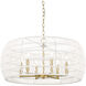 Ellie 6 Light 27.13 inch Modern Brushed Gold Chandelier Ceiling Light